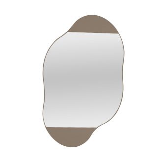 Kúpeľňová skrinka so zrkadlom, svetlá moka