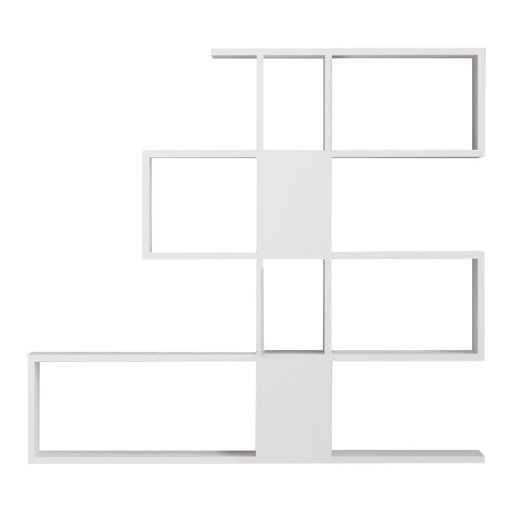 Moderná asymetrická polica 120x109x20cm biela