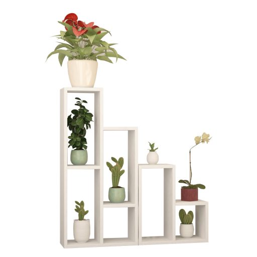 Stojan na kvety, biely