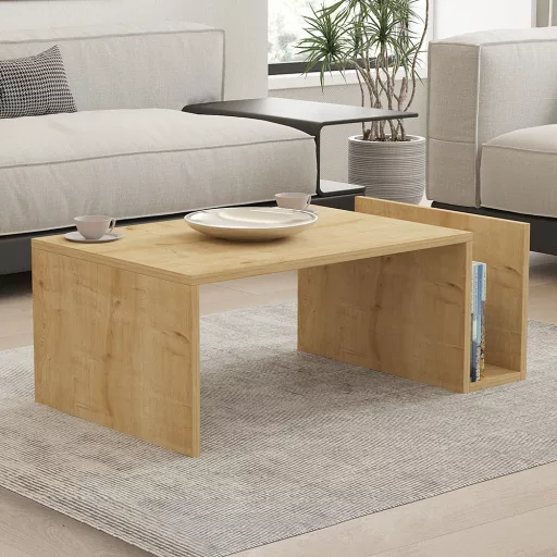 Kávový stolík 86,8x32,4x50cm, Dub