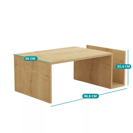 Kávový stolík 86,8x32,4x50cm, Dub