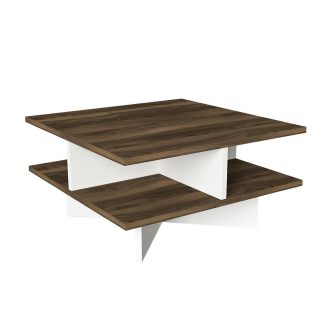 Kávový stolík 60x31,2x60cm, Orech-Biely