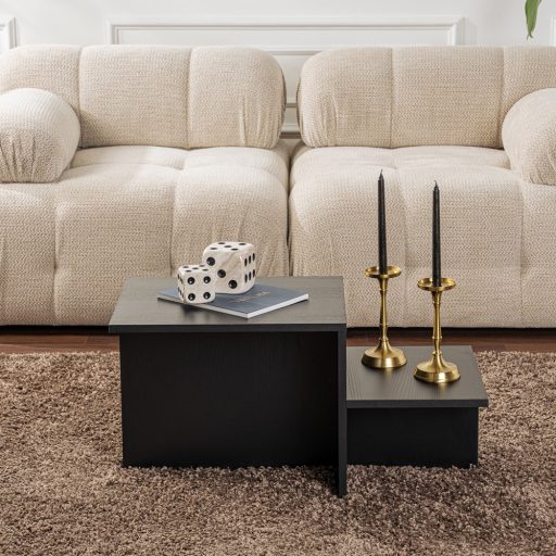 Kávový stolík 80x40x40 cm, čierny