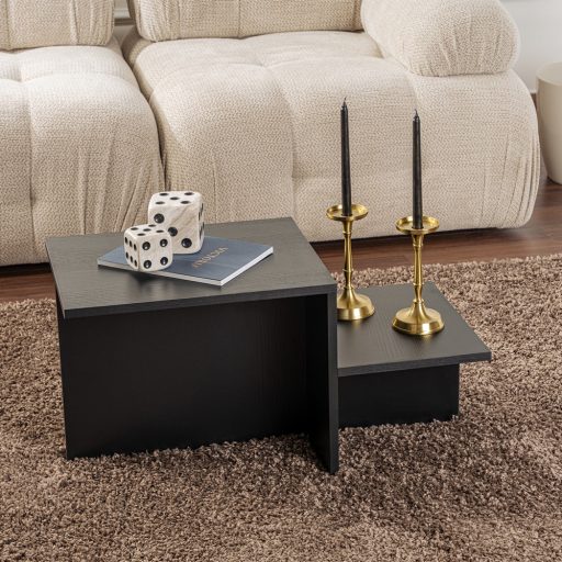 Kávový stolík 80x40x40 cm, čierny