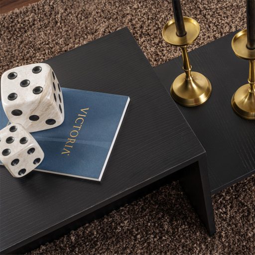 Kávový stolík 80x40x40 cm, čierny