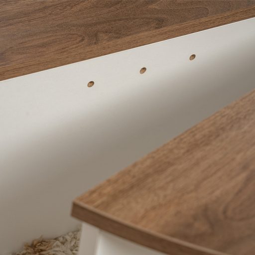 Kruhový konferenčný stolík 90x30x60cm, Biela-orech