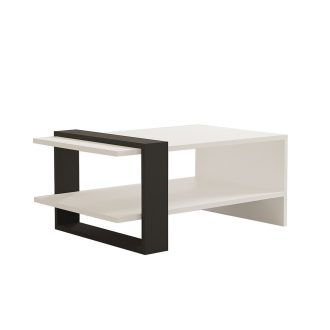 Kávový stolík 80x35x55cm, antracitovo-biely