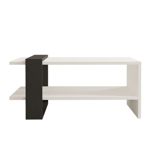 Kávový stolík 80x35x55cm, antracitovo-biely