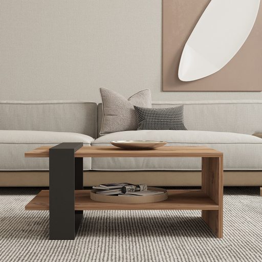 Kávový stolík 80x35x55cm, Dub-Antracit