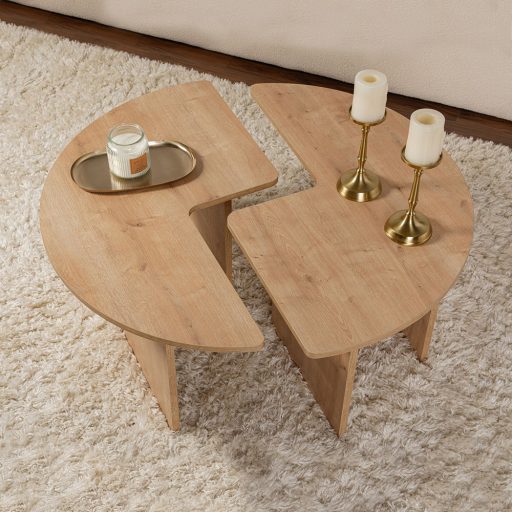 Kruhový konferenčný stolík 90x41cm, Dub