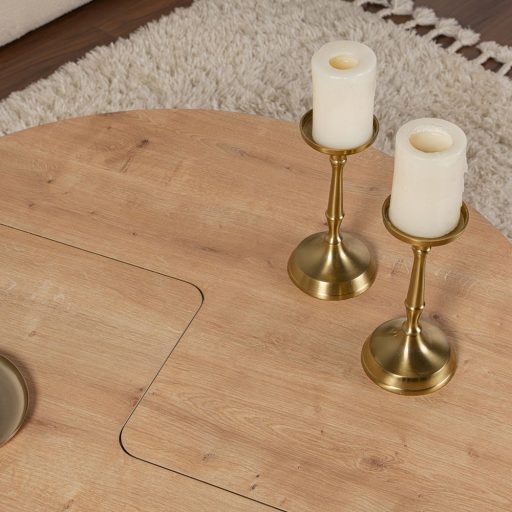 Kruhový konferenčný stolík 90x41cm, Dub