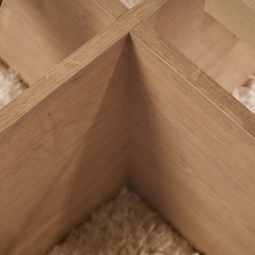 Kruhový konferenčný stolík s temperovaným skleneným vrchom 75x35x75cm, Dub