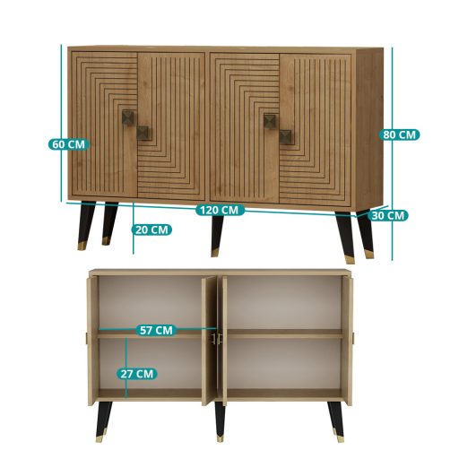 Úložný kabinet 120x80x30cm Dub-Zlatý