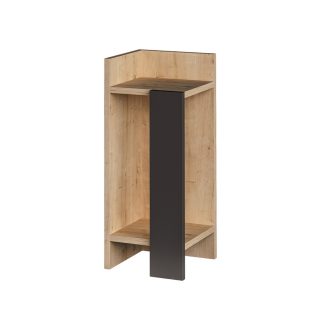 Ľavý nočný stolík 60x25x27cm antracitový-dub