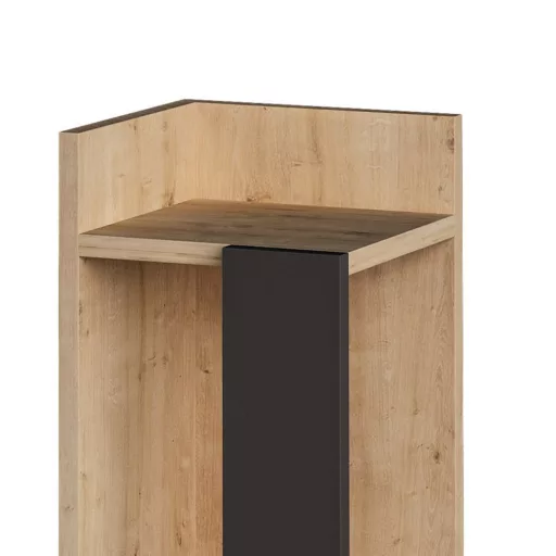 Ľavý nočný stolík 60x25x27cm antracitový-dub