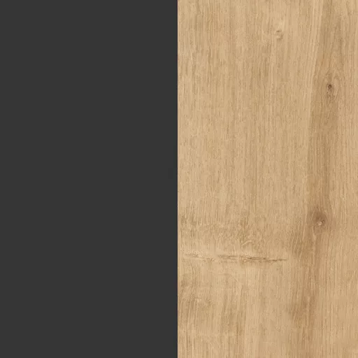 Ľavý nočný stolík 60x25x27cm antracitový-dub