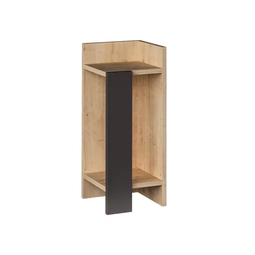 Nočný stolík s pravou stranou 60x25x27cm Antracit-Dub