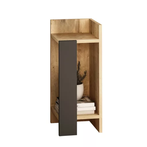 Nočný stolík s pravou stranou 60x25x27cm Antracit-Dub