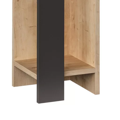 Nočný stolík s pravou stranou 60x25x27cm Antracit-Dub