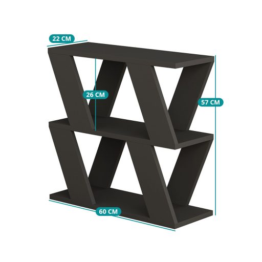 Bočný stolík 60x57x22cm, antracitový