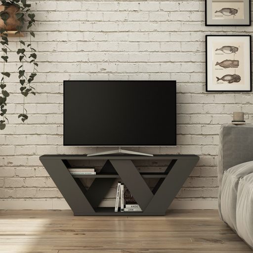 TV stolík 110x40x30cm, antracitový