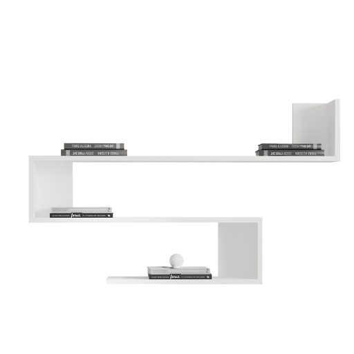 Nástenná polica 120x71x20cm, biela