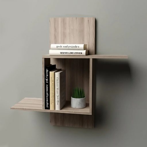 Nástenná polica 70x64x20cm, Sonoma dub