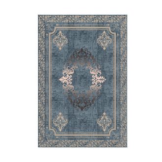 2-dielna súprava kúpeľňových rohoží, modrá