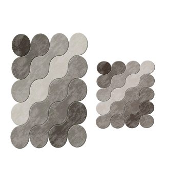 Sada kúpeľňových rohoží s kamienkovým vzorom, hnedá