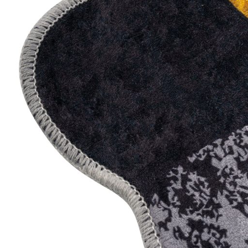 Súprava kúpeľňových rohoží s kamienkovým vzorom, šedá-žltá