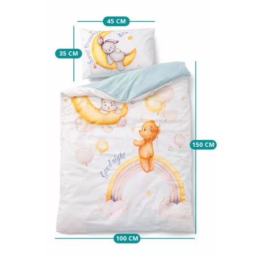 Detská posteľná súprava 100x150cm, dizajn medveďa