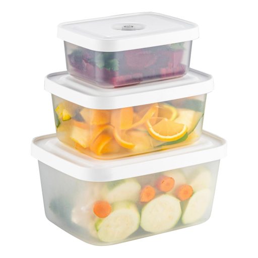 Sada 6 kusov vákuových skladovacích nádob s taškami a vákuovou pumpou