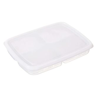   Súprava plastových boxov na potraviny s 4 priehradkami 12 ks