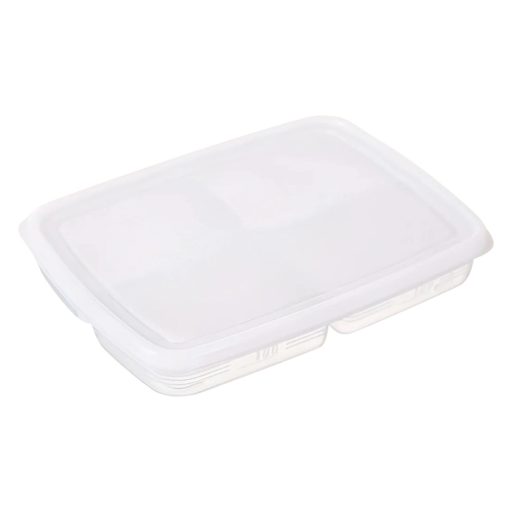 Súprava plastových boxov na potraviny s 4 priehradkami 12 ks