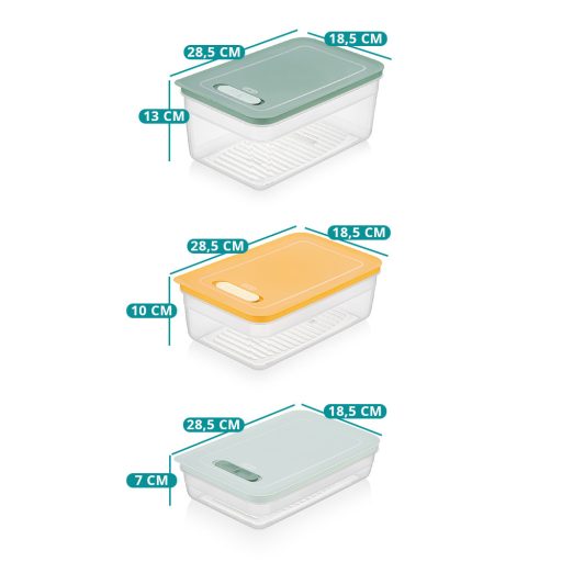 Ventilovaný set boxov na uchovávanie čerstvosti potravín, 9 ks