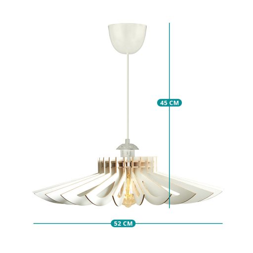 Elegantná stropná lampa s dreveným efektom