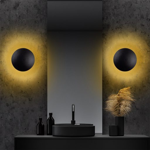 Nástenné svietidlo so slnkom a mesiacom