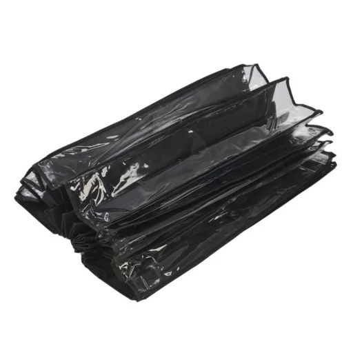 Závesný organizér obuvi- 160x55x16 cm - čierna
