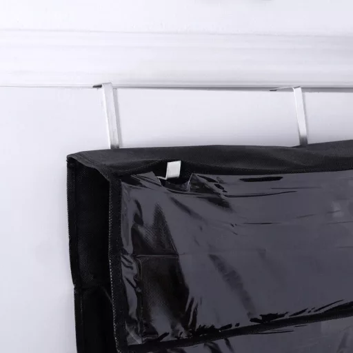 Závesný organizér obuvi- 160x55x16 cm - čierna