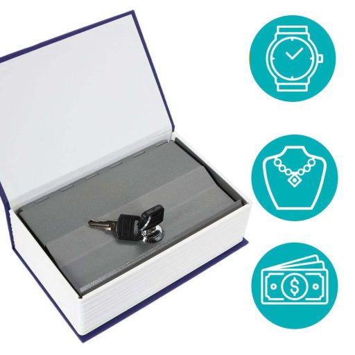 Bezpečnostná krabica v tvare knihy- modrá