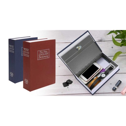 Bezpečnostná krabica v tvare knihy- modrá