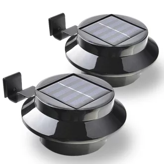   Solárna lampa na odkvap vo voliteľných farbách- 2 ks- Čierna