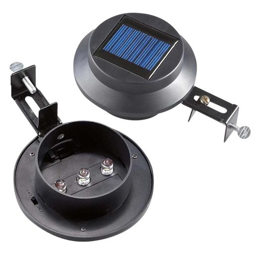 Solárna lampa na odkvap vo voliteľných farbách- 2 ks- Čierna