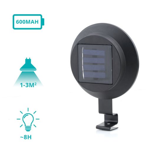 Solárna lampa na odkvap vo voliteľných farbách- 2 ks- Čierna