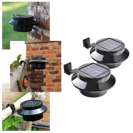 Solárna lampa na odkvap vo voliteľných farbách- 2 ks- Čierna