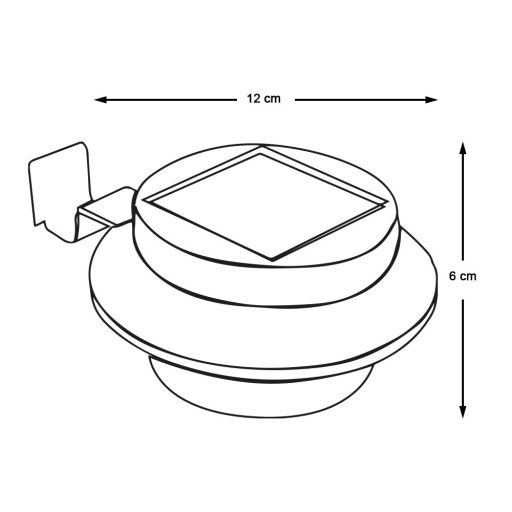 Solárna lampa na odkvap vo voliteľných farbách- 2 ks- Čierna