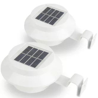   Solárna lampa na odkvap vo voliteľných farbách- 2 ks- Biela
