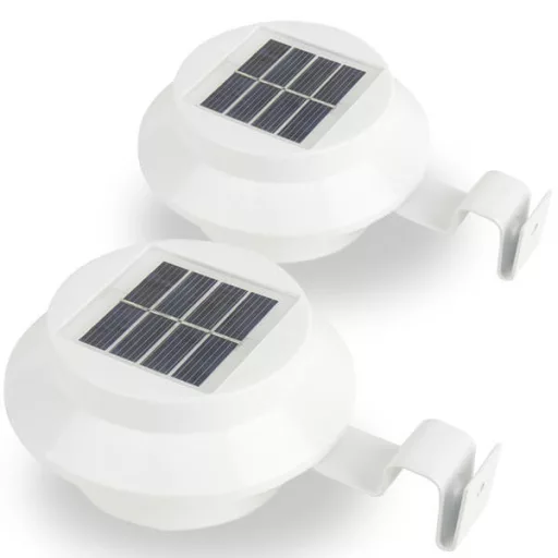 Solárna lampa na odkvap vo voliteľných farbách- 2 ks