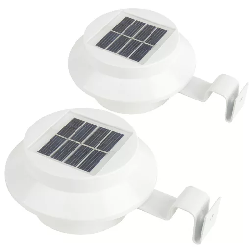 Solárna lampa na odkvap vo voliteľných farbách- 2 ks