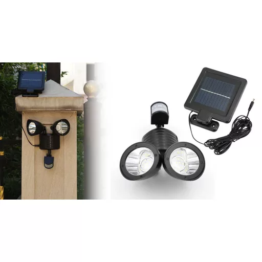 Dvojitá solárna lampa s pohybovým senzorom